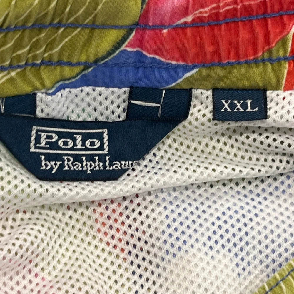 Polo Ralph Lauren Swim Trunks Mens XXL Multicolor Cotton Nylon Floral Tropical‎